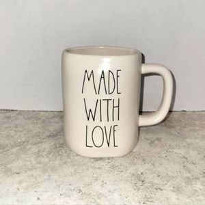 Rae Dunn Made With Love White Ceramic Mug